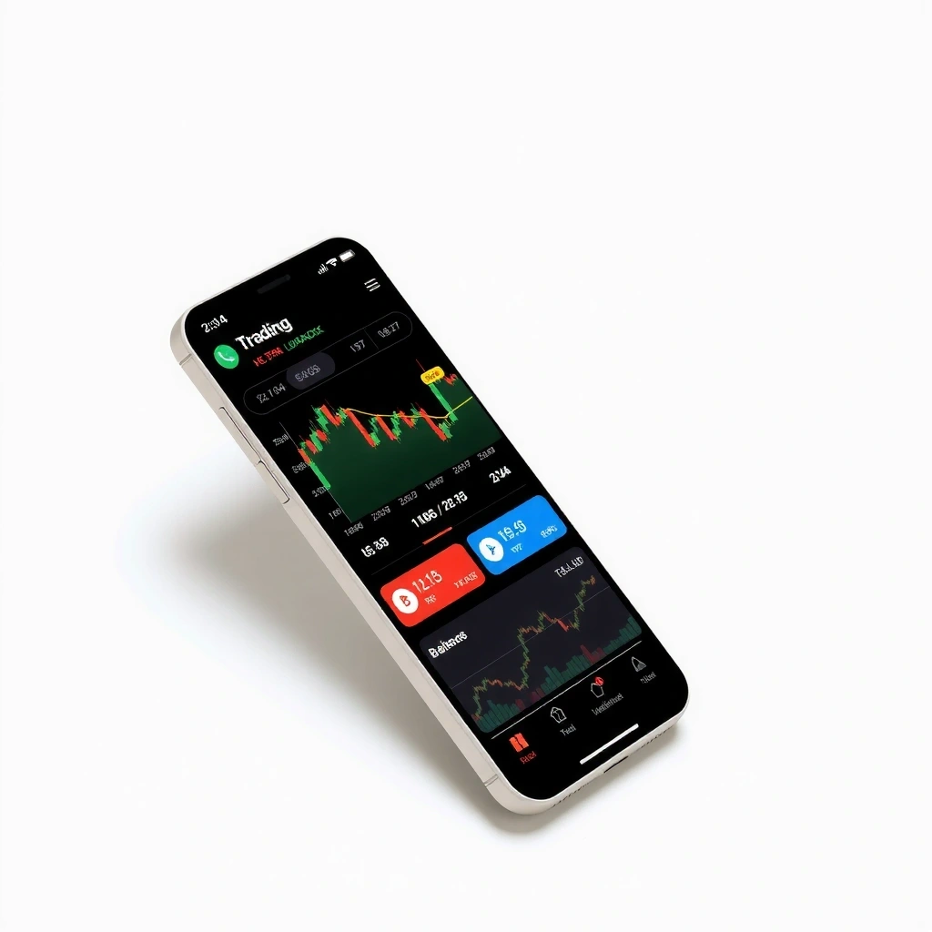 Mobile trading simulator interface